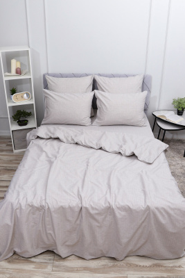 Пододеяльник поплин Темная ночь 2-компаньон серый